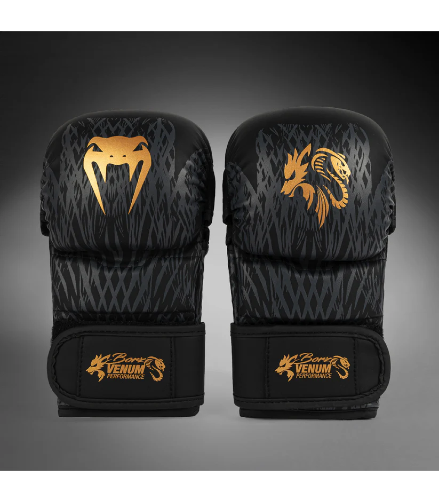 ММА РЪКАВИЦИ - Venum x Chimaev Wild Borz MMA Sparring Gloves - Black/Gold​